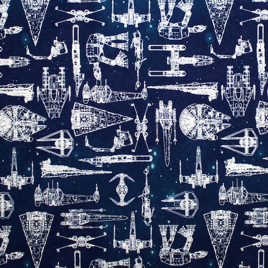 Camelot Fabrics Star Wars Blue Galaxy Fabric
